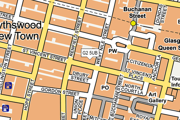 G2 5UB map - OS OpenMap – Local (Ordnance Survey)