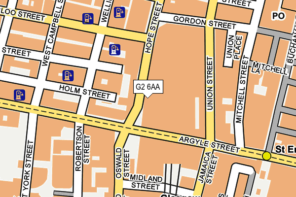 G2 6AA map - OS OpenMap – Local (Ordnance Survey)