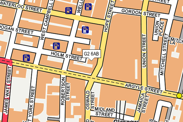 G2 6AB map - OS OpenMap – Local (Ordnance Survey)