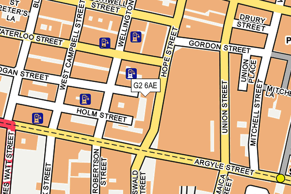 G2 6AE map - OS OpenMap – Local (Ordnance Survey)