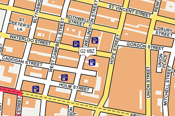 G2 6BZ map - OS OpenMap – Local (Ordnance Survey)