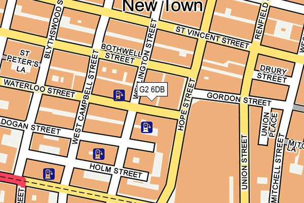 G2 6DB map - OS OpenMap – Local (Ordnance Survey)