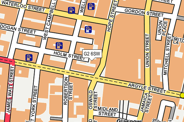 G2 6SW map - OS OpenMap – Local (Ordnance Survey)