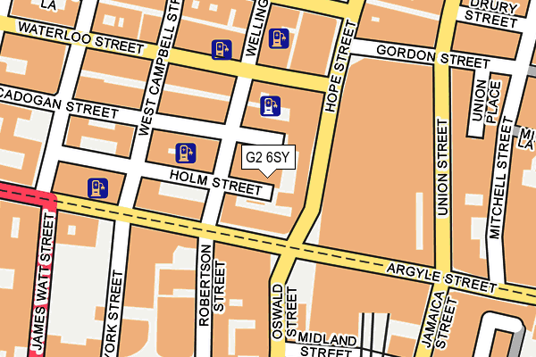 G2 6SY map - OS OpenMap – Local (Ordnance Survey)