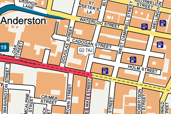 G2 7AJ map - OS OpenMap – Local (Ordnance Survey)