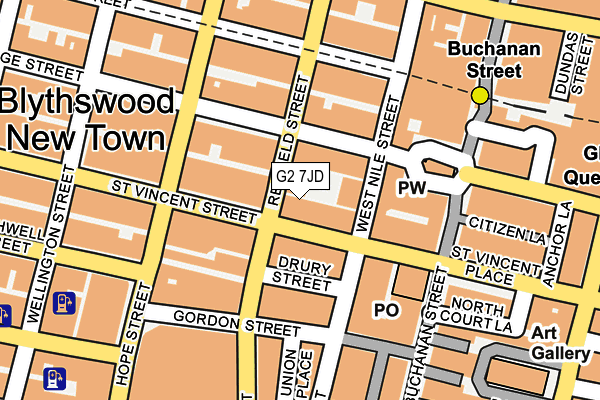 G2 7JD map - OS OpenMap – Local (Ordnance Survey)