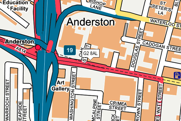 G2 8AL map - OS OpenMap – Local (Ordnance Survey)