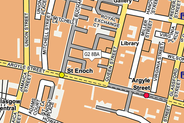 G2 8BA map - OS OpenMap – Local (Ordnance Survey)