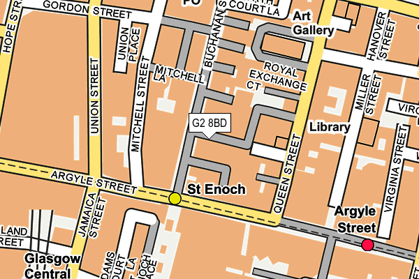 G2 8BD map - OS OpenMap – Local (Ordnance Survey)