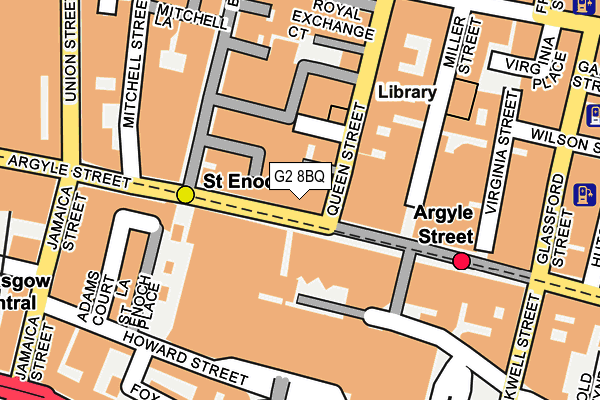 G2 8BQ map - OS OpenMap – Local (Ordnance Survey)