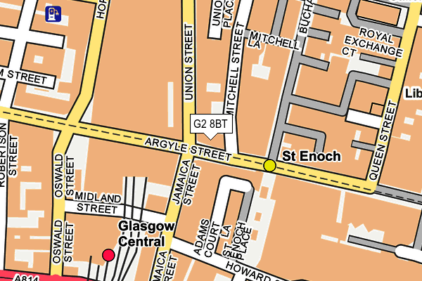 G2 8BT map - OS OpenMap – Local (Ordnance Survey)