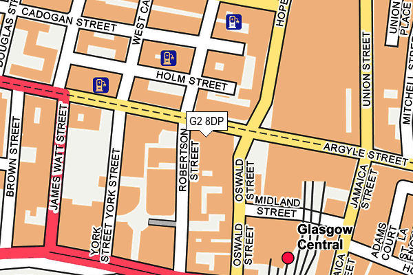 G2 8DP map - OS OpenMap – Local (Ordnance Survey)