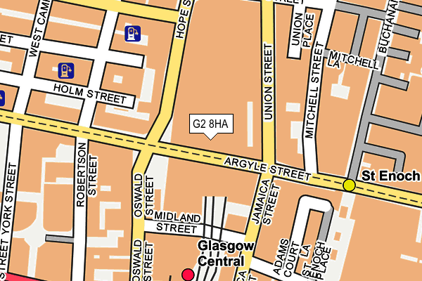 G2 8HA map - OS OpenMap – Local (Ordnance Survey)