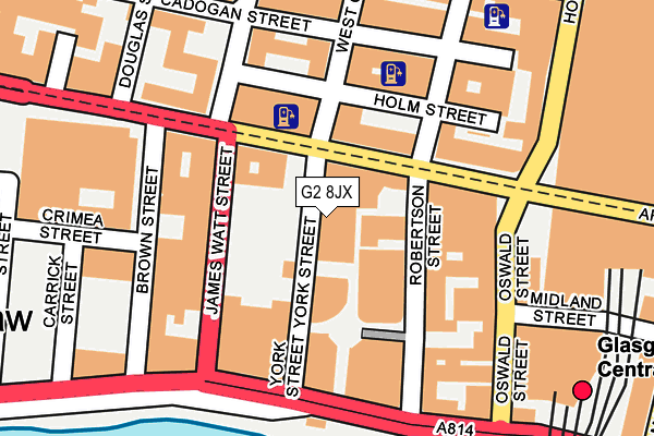 G2 8JX map - OS OpenMap – Local (Ordnance Survey)