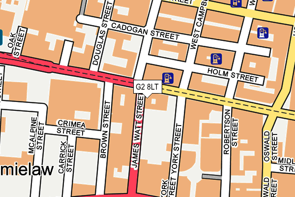 G2 8LT map - OS OpenMap – Local (Ordnance Survey)