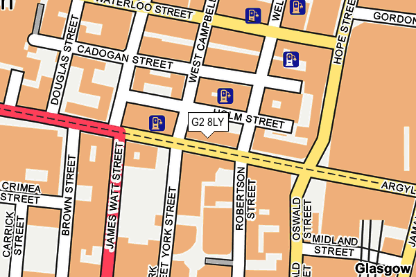 G2 8LY map - OS OpenMap – Local (Ordnance Survey)