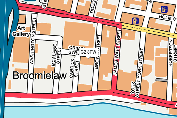 G2 8PW map - OS OpenMap – Local (Ordnance Survey)