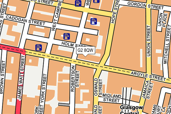 G2 8QW map - OS OpenMap – Local (Ordnance Survey)