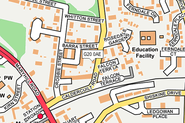 G20 0AE map - OS OpenMap – Local (Ordnance Survey)