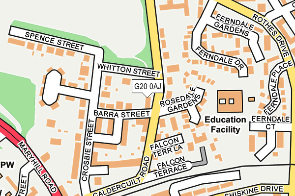 G20 0AJ map - OS OpenMap – Local (Ordnance Survey)