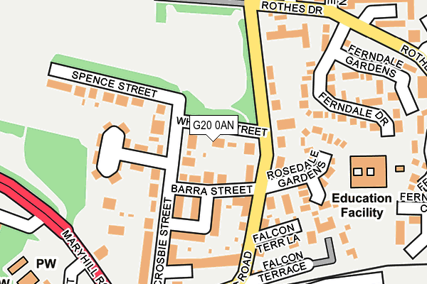 G20 0AN map - OS OpenMap – Local (Ordnance Survey)