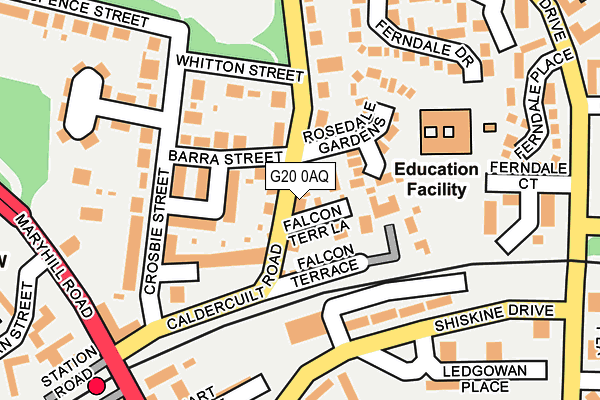 G20 0AQ map - OS OpenMap – Local (Ordnance Survey)