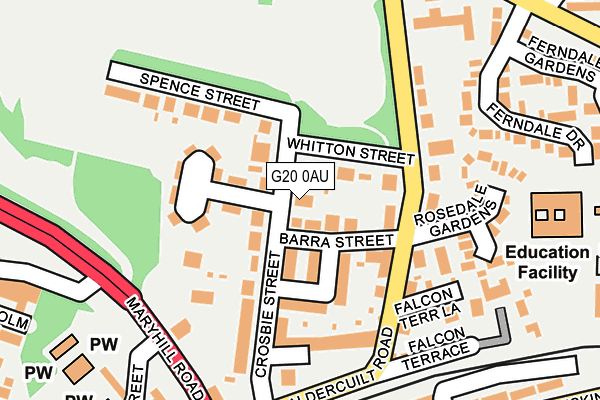 G20 0AU map - OS OpenMap – Local (Ordnance Survey)