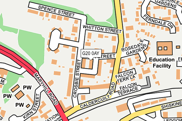 G20 0AY map - OS OpenMap – Local (Ordnance Survey)
