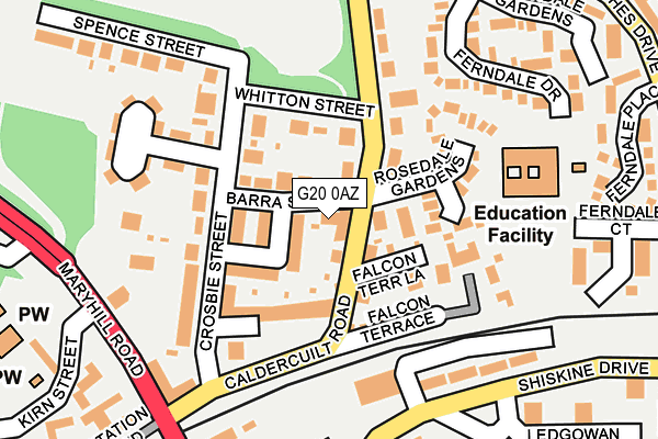G20 0AZ map - OS OpenMap – Local (Ordnance Survey)