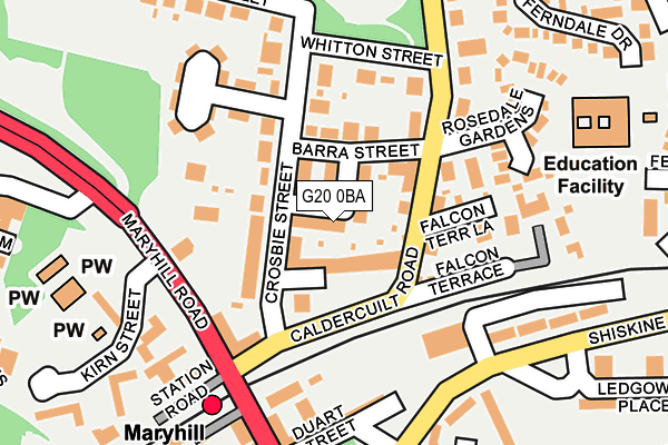 G20 0BA map - OS OpenMap – Local (Ordnance Survey)