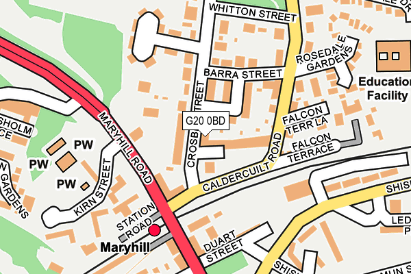 G20 0BD map - OS OpenMap – Local (Ordnance Survey)