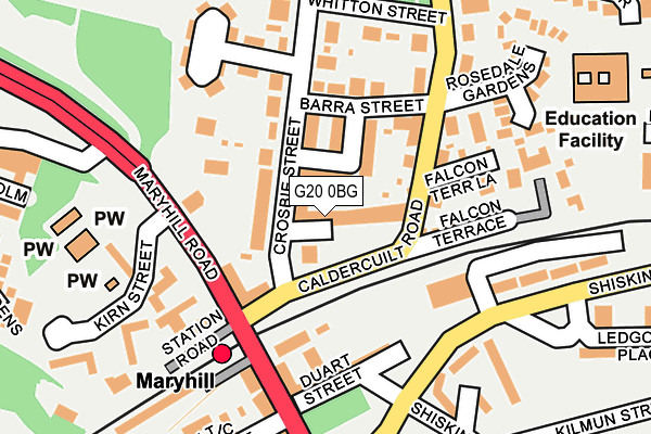 G20 0BG map - OS OpenMap – Local (Ordnance Survey)