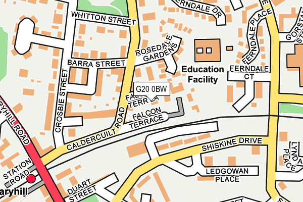 G20 0BW map - OS OpenMap – Local (Ordnance Survey)