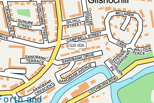 G20 0DA map - OS OpenMap – Local (Ordnance Survey)