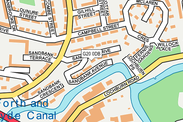 G20 0DB map - OS OpenMap – Local (Ordnance Survey)