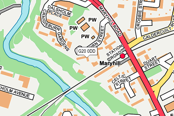 G20 0DD map - OS OpenMap – Local (Ordnance Survey)
