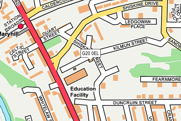 G20 0EL map - OS OpenMap – Local (Ordnance Survey)