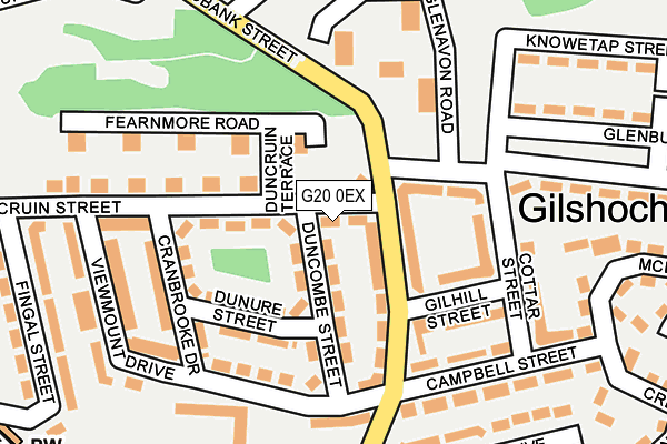 G20 0EX map - OS OpenMap – Local (Ordnance Survey)
