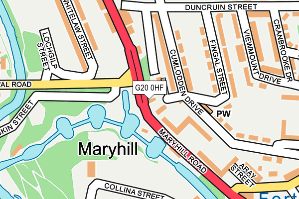 G20 0HF map - OS OpenMap – Local (Ordnance Survey)