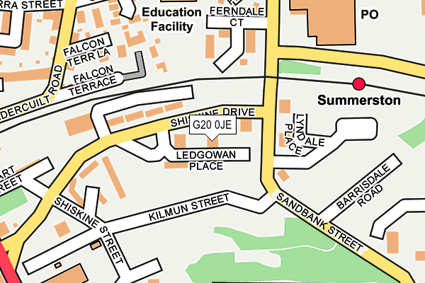 G20 0JE map - OS OpenMap – Local (Ordnance Survey)