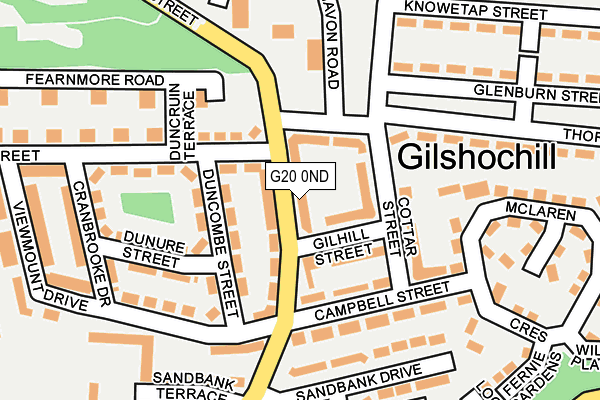 G20 0ND map - OS OpenMap – Local (Ordnance Survey)