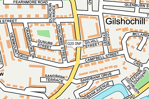 G20 0NF map - OS OpenMap – Local (Ordnance Survey)