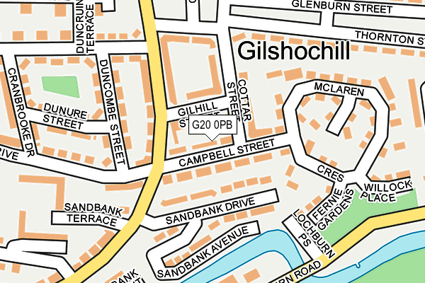 G20 0PB map - OS OpenMap – Local (Ordnance Survey)