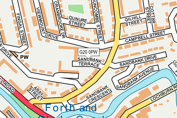 G20 0PW map - OS OpenMap – Local (Ordnance Survey)