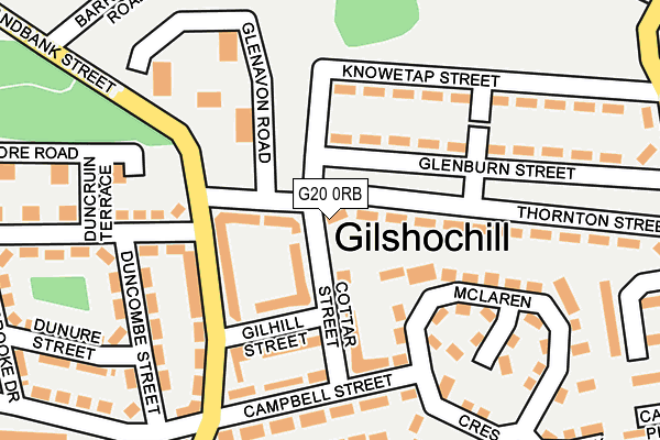 G20 0RB map - OS OpenMap – Local (Ordnance Survey)