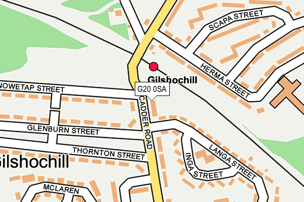 G20 0SA map - OS OpenMap – Local (Ordnance Survey)