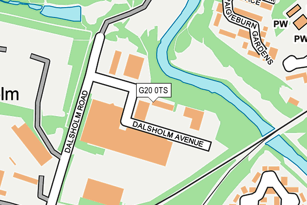 G20 0TS map - OS OpenMap – Local (Ordnance Survey)