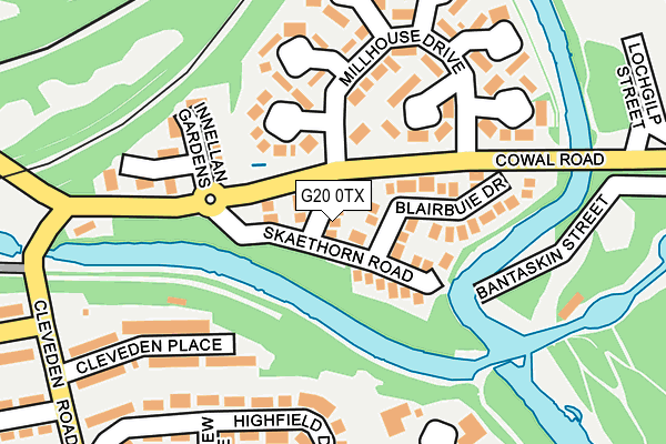 G20 0TX map - OS OpenMap – Local (Ordnance Survey)