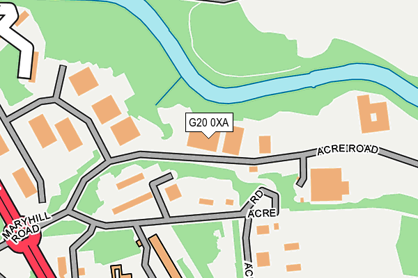 G20 0XA map - OS OpenMap – Local (Ordnance Survey)