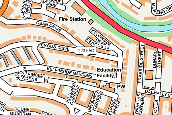 G20 6AQ map - OS OpenMap – Local (Ordnance Survey)